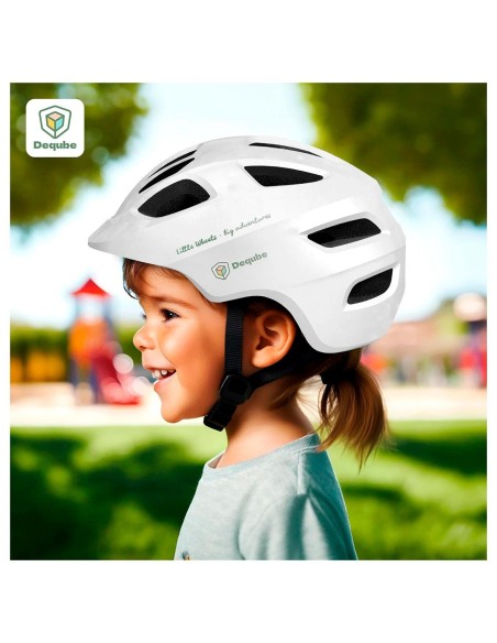 casco bici white 48-52cm 914D00242 DEQUBE