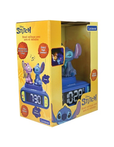 Reloj despertador Stitch y Angel RL800D2 DISNEY LEXIBOOK
