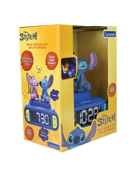 Reloj despertador Stitch y Angel RL800D2 DISNEY LEXIBOOK