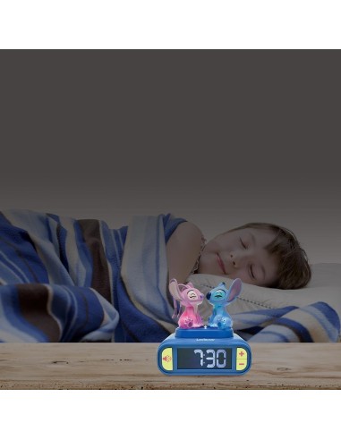 Reloj despertador Stitch y Angel RL800D2 DISNEY LEXIBOOK