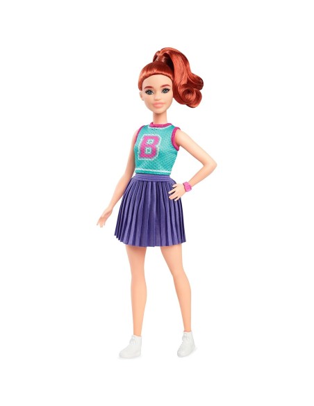Muñeca Barbie Fashionista con look de animadora HYT90 BARBIE