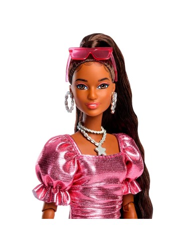 Muñeca Barbie Deluxe Metallic con vestido de burbujas JFP41 BARBIE