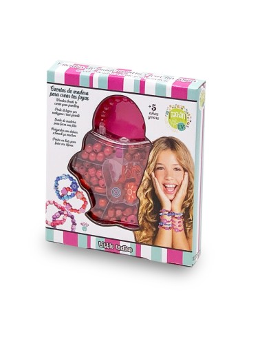 Set de cuentas de madera rojas para hacer pulseras 736T00399 TACHAN