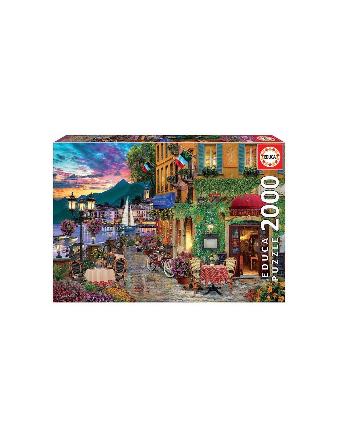 Puzzle 2000 pièces EDUCA Italian Fascino 18009 - Adulte - Intérieur - Jeux - Jouets