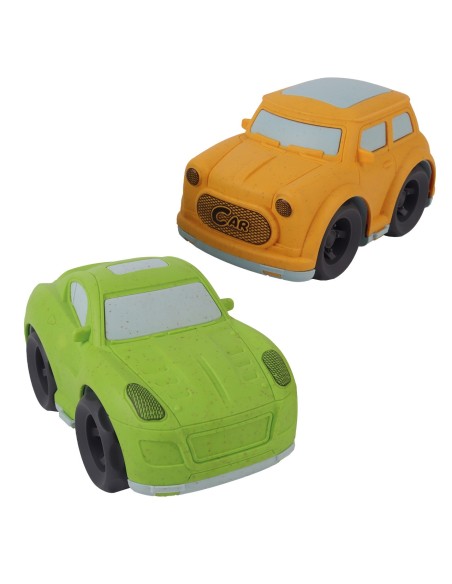 Pack dos coches ECO BIO Ferrari y Mini. Fabricados con paja de trigo 746T01041 TACHAN
