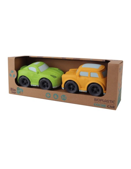 Pack dos coches ECO BIO Ferrari y Mini. Fabricados con paja de trigo 746T01041 TACHAN