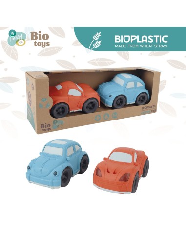 Pack dos coches ECO BIO Mclaren y Beetle. Fabricados con paja de trigo 746T01042 TACHAN
