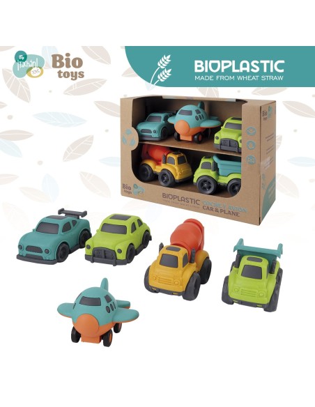 Pack 5 vehículos ECO BIO. Fabricados con paja de trigo 746T01043 TACHAN