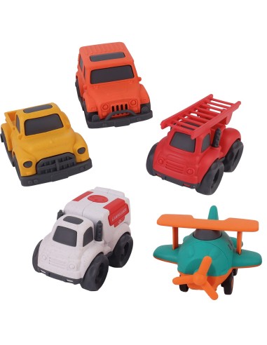 Pack 5 vehículos ECO BIO. Fabricados con paja de trigo 746T01044 TACHAN