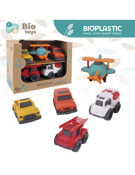 Pack 5 vehículos ECO BIO. Fabricados con paja de trigo 746T01044 TACHAN