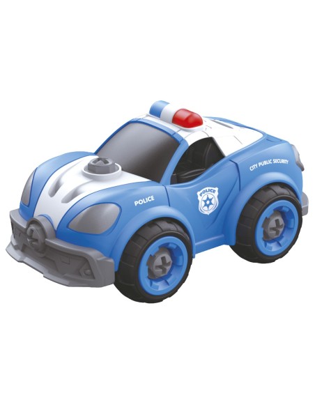 Coche Policía Set contrucción DIY con Herramienta y 21 Pzs 746T01021 TACHAN