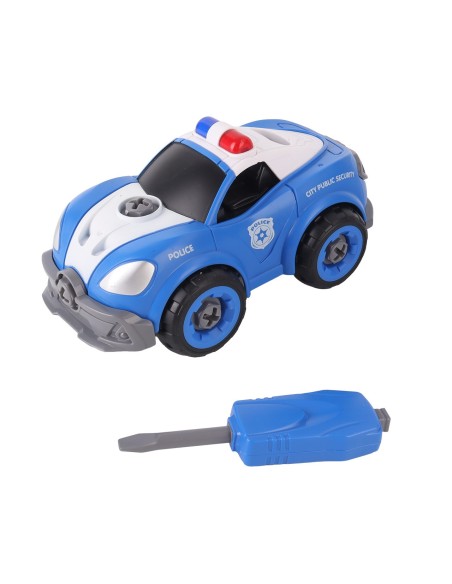 Coche Policía Set contrucción DIY con Herramienta y 21 Pzs 746T01021 TACHAN