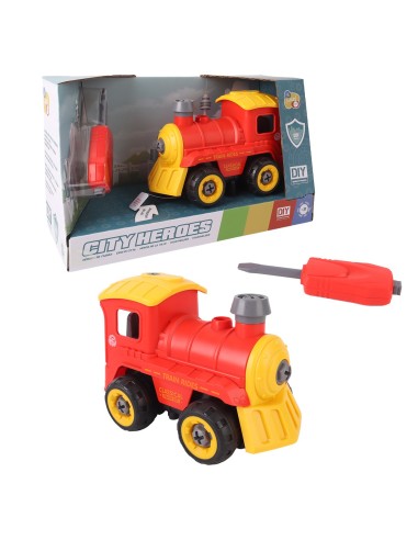 Tren Set contrucción DIY con Herramienta y 28 Pzs 746T01022 TACHAN