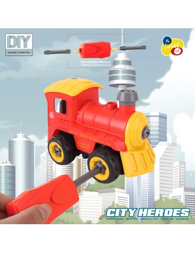 Tren Set contrucción DIY con Herramienta y 28 Pzs 746T01022 TACHAN