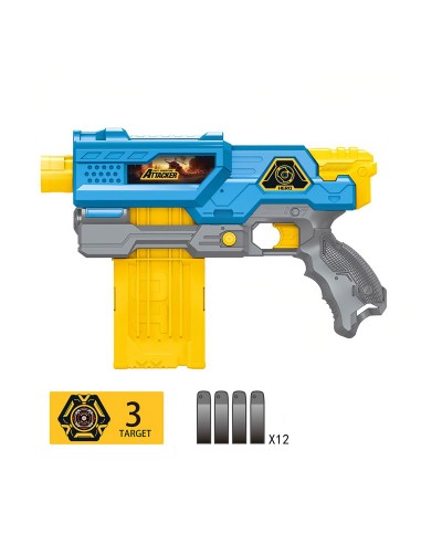 Bláster Street Force. Pack con pistola de Dardos XL, Máscara de Batalla y 12 Proyectiles 746T01031 TACHAN