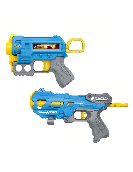 Bláster Street Duel  Pack con 2 Lanzadores, Máscara, 12 Dardos y 3 Blancos de Puntería 746T01032 TACHAN