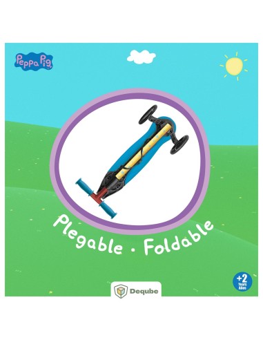 peppa pig: patinete 3 ruedas con luces led 914D00189 PEPPA PIG DEQUBE