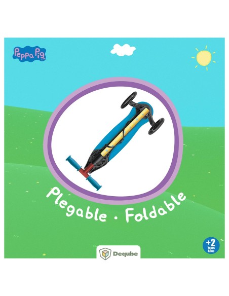 peppa pig: patinete 3 ruedas con luces led 914D00189 PEPPA PIG DEQUBE