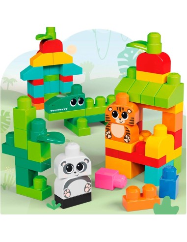 Bloques de animales con 250 piezas JCF93 MEGA BLOKS