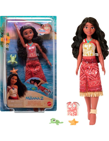 Muñeca Princesa Vaiana nadadora JFF08 VAIANA MATTEL