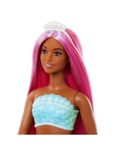 Muñeca Barbie Sirena Cabello Magenta HRR04 BARBIE