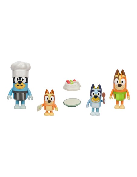 Pack 4 figuras Let's play chef 18916 BLUEY MOOSE