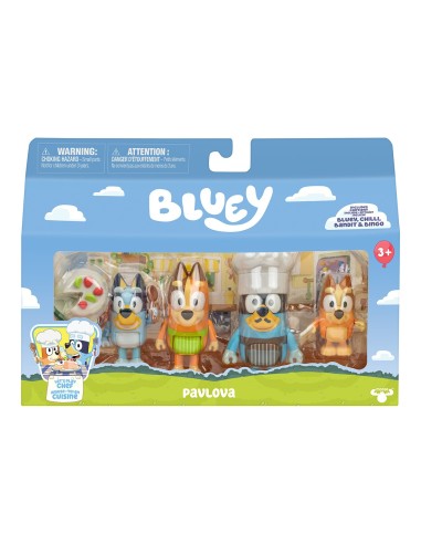 Pack 4 figuras Let's play chef 18916 BLUEY MOOSE