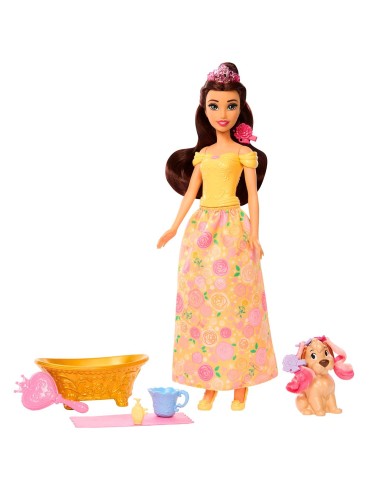 Princesa Bella y Baño de mascota JFC42 DISNEY PRINCESS MATTEL