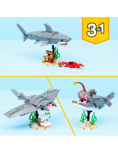 Feroz Tiburón con Cofre del Tesoro 31381 LEGO