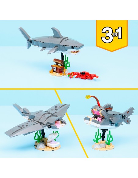 Feroz Tiburón con Cofre del Tesoro 31381 LEGO