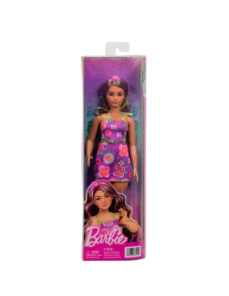 Muñeca Barbie Fashionista con Traje de flores JJN57 BARBIE