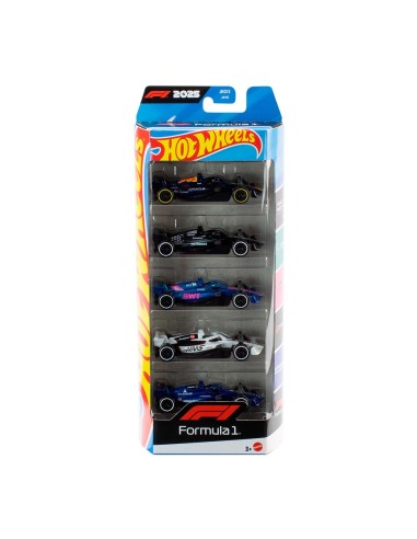 Pack 5 Vehículos F1 JLN11 HOT WHEELS