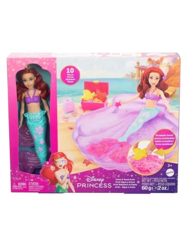 Muñeca Ariel Agua y Arena HWB39 DISNEY PRINCESS MATTEL
