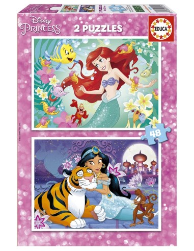 Set de 2 puzzles de 48 piezas 18213 | PRINCESAS DISNEY EDUCA | Juguetes ...