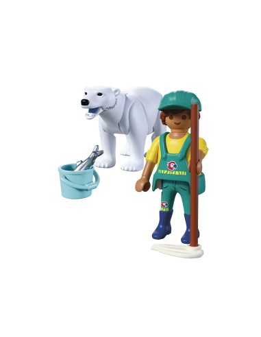Zoo: Oso Polar y Cuidador 72090 PLAYMOBIL
