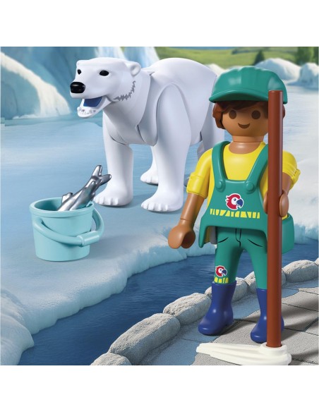 Zoo: Oso Polar y Cuidador 72090 PLAYMOBIL