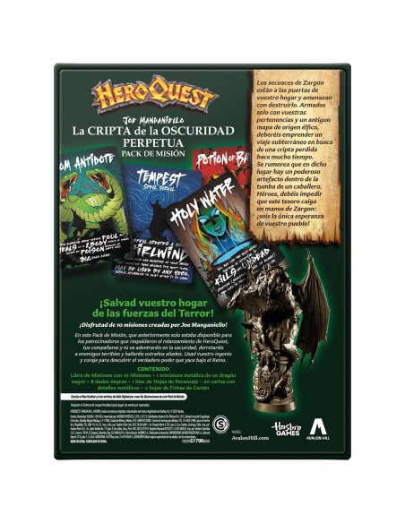 Heroquest La Cripta de la Oscuridad Perpetua G1798 HASBRO GAMES