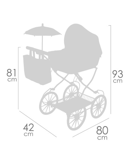 Coche de Muñecas Plegable con Sombrilla Botanic 81068 DECUEVAS