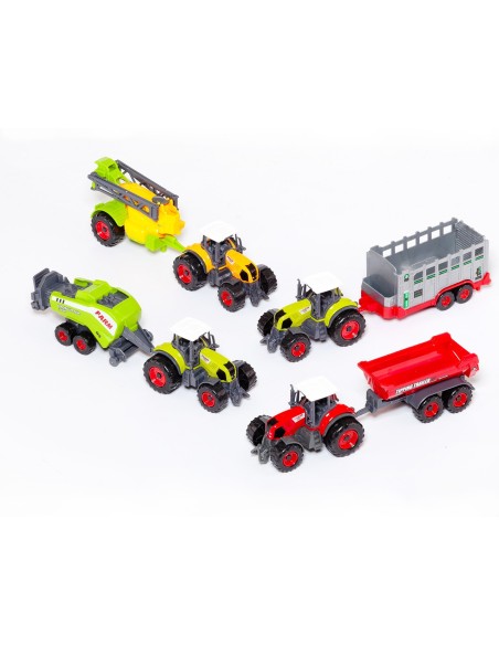 Set Granja Tractor con Remolque surtido 24810 MOLTO