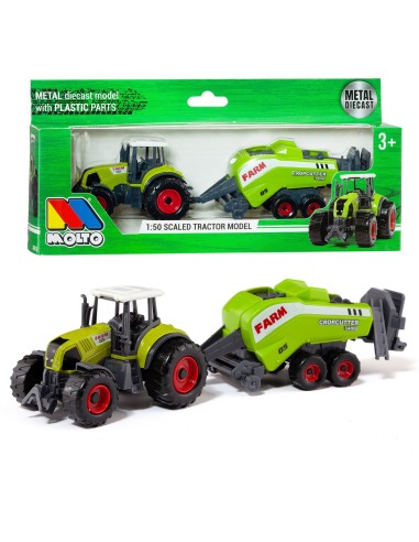 Set Granja Tractor con Remolque surtido 24810 MOLTO