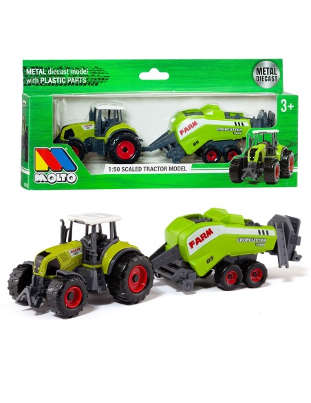 Set Granja Tractor con Remolque surtido 24810 MOLTO