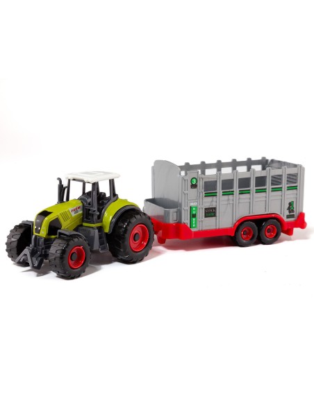 Set Granja Tractor con Remolque surtido 24810 MOLTO