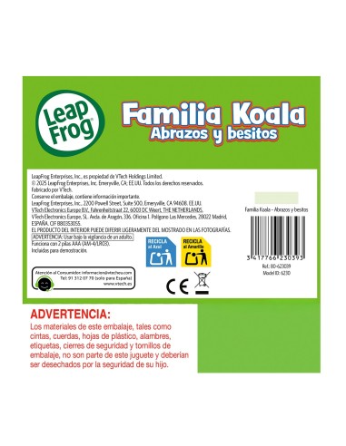 Familia Koala Abrazos y Besitos 80-623039 LEAP FROG