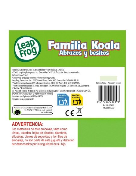 Familia Koala Abrazos y Besitos 80-623039 LEAP FROG