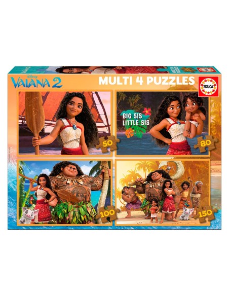 Multi puzzle 50-80-100-150 piezas Vaiana 2 20104 VAIANA EDUCA