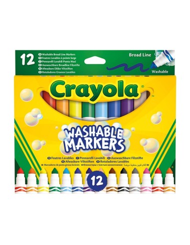 12 Rotuladores súper lavables maxi punta 58-8340 CRAYOLA
