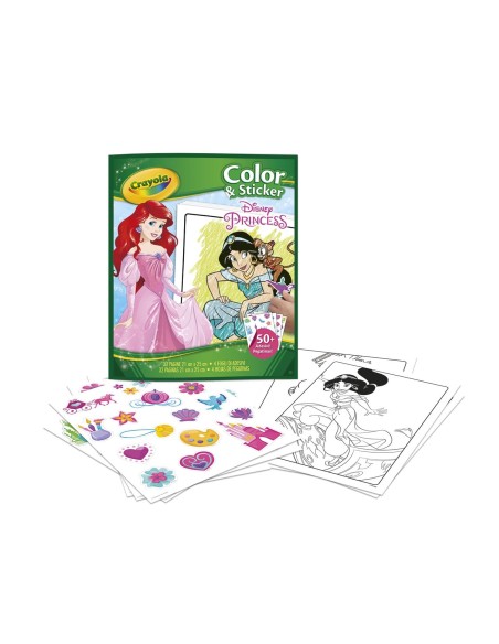 Libro para Colorear y Stickers 04-0202 DINEY PRINCESS CRAYOLA