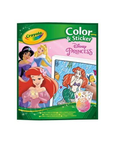 Libro para Colorear y Stickers 04-0202 DINEY PRINCESS CRAYOLA