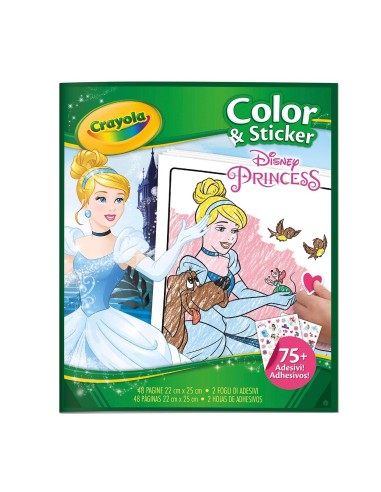 Libro para Colorear y Stickers 04-0202 DINEY PRINCESS CRAYOLA