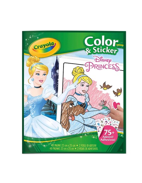 Libro para Colorear y Stickers 04-0202 DINEY PRINCESS CRAYOLA